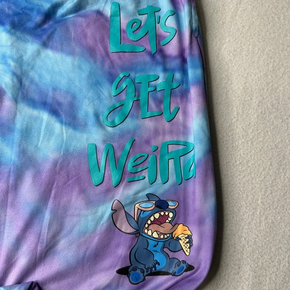 Disney Stitch Tie Dye Pajama Pants Lounge Sleepwear Women's Med - Picture 2 of 9